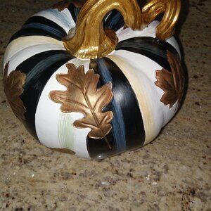 Mackenzie Childs Gold Leaf Pumpkin